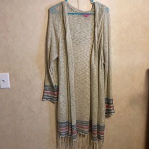 Knee length cardigan